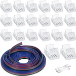 Zhengmy 20 Pack 4 Pin 10mm Solderless Led Strip Connector Transparent Track L.... Fixed Price $23.84.