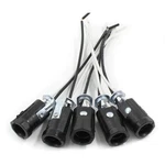 Efinehome 5 Pack Candelabra Socket, Black Keyless Phenolic. Fixed Price $15.99.