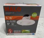 Halo La56069301ewh Adjustable Led Retrofit Downlight 5"/6" 637 Lumens 65w. Fixed Price $14.88.
