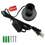 Atiyoc Black Metal E26/e27 Screw Light Socket With 10ft Extension Cord, Hangi.... Fixed Price $24.29.