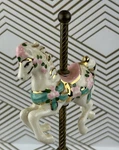 Beautiful Vintage Porcelain Hand Painted Carousel Horse Lamp Finial 6. Fixed Price $49.99.