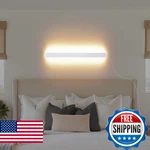 Keluoly Modern Plug In Wall Sconces, 23.6 Inch Frosted White Led Long Light. Fixed Price $84.38.