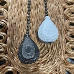 Harbor Breeze Ceiling Fan Light Chain Pulls 6" Set Of 2 Pewter Grey & White. Fixed Price $8.99.