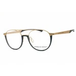 Porsche Men's Eyeglasses Light Gold/blue Titanium Round Full Rim Frame P8389 52b. Fixed Price $153.99.