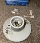 New Leviton 09726-00c White Porcelain Incandescent Medium Base Pull Chain Socket. Fixed Price $12.00.