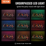 Vevor Led Lighted Liquor Bottle Display Bar Shelf Rf & App Control 48" 2-step. Fixed Price $167.13.