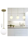 Bagood Modern Height-adjustable Glass Globe Pendant Brushed Gold For Kitchen. Fixed Price $50.80.