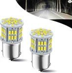 2 Pcs Ba15s 1156 Led Bulb Super Bright White, Single Contact Turn Signal Tail Pa. Fixed Price $14.99.