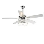 Parrot Uncle Berkshire 52" Indoor Downrod Mount Crystal Ceiling Fan Silver. Fixed Price $115.00.
