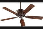 Quorum International Model# 83525-86 Hoffman Ceiling Fan-52" Oiled Bronze W/teak. Fixed Price $150.00.