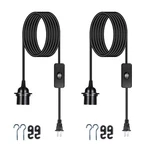 Zarnicy Plug In Pendant Light Cord - 16ft Hanging Kit E26/e27 Black. Fixed Price $29.24.