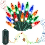 Meonum 100 Bulbs Musical Christmas Lights With Music, Singing Tree .... Fixed Price $36.97.