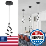 Modern Led Pendant Light Fixture 15w Black Spiral Chandelier Lamp Daylight White. Fixed Price $78.71.