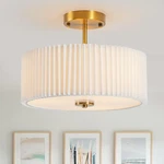 Semi Flush Mount Ceiling Light Fixture 12.5 Inch Drum. Fixed Price $29.75.