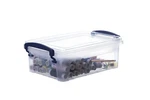 Superio Clear Plastic Stackable Storage Bins With Lids, 1.25 Quart. Fixed Price $11.99.