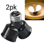 2pk Light Bulb Socket Splitter Dual Converter Y-type E27. Fixed Price $13.99.