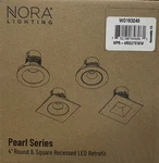 Nora Lighting Npr-4rg27xww Pearl 4" Round Led Adjustable Recessed Trim - White. Fixed Price $64.99.