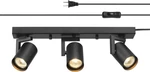 Globe Electric 64000164 17" 3-light Plug-in Track Lighting, Vinci (black). Fixed Price $84.99.