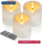 Techlong Outdoor Waterproof Flameless Candles With Timer, Remote Control Battery. Fixed Price $30.79.
