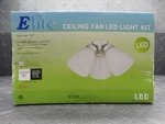 Elite 3-light Cluster Brushed Nickel Finish Frosted Glass Ceiling Fan Led Kit. Fixed Price $8.99.