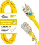 Honderson Indoor Outdoor Extension Cord Weatherproof With Lighted End, Ul Listed. Fixed Price $32.72.
