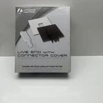 Track Light Connector, Live End Kit, Lithonia Lighting White & Black Cover. Fixed Price $9.99.