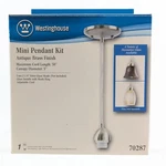 Westinghouse Single Light Mini Pendant Kit Antique Brass 70287 New. Fixed Price $15.97.