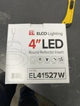 Elco El41527w 4" Led Reflector Recessed Trim, 740 Lumens, 2700k, White. Fixed Price $10.68.