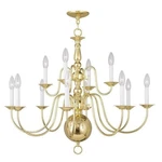 Livex Lighting Williamsburgh Chandelier In Polished Brass. Fixed Price $816.99.