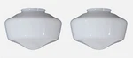 2-pack Of B&p Pendant Shades - 4" Lip Fitter Opal Schoolhouse, 9" Total Diameter. Fixed Price $80.00.