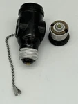 Leviton C30-01406-000 Black Two Outlet Socket Adapter With Pull Chain. Fixed Price $7.97.