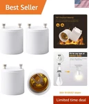 4 Pack Gu24 To E26/e27 Light Bulb Socket Adapter - Heat Resistant & Fireproof. Fixed Price $17.99.