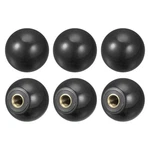 Uxcell 6pcs Threaded Ball Knobs, M6 Female Thread Thermoset M6x0.98'', Black. Fixed Price $14.43.