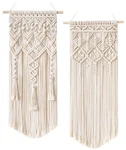 Mkono 2 Pcs Macrame Woven Wall Hanging Boho Home Chic Bohemian Geometric Art. Fixed Price $27.89.