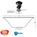 Kira Home 13" Ceiling Fan Globe Replacement, White Linen Glass Shade 12.75". Fixed Price $104.99.