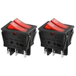 Heschen Double Rocker Switch Spst On-off 6 Terminals Red Light 16a 250vac 2pack. Fixed Price $9.70.