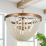 Ksana 3-light Bohe Beaded Chandelier Antique Gold Ceiling Light For Bedroom. Fixed Price $77.77.