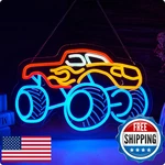 Monster Truck Neon Sign For Wall Decor Teen Room Gifts Birthday Kids B. Fixed Price $70.21.