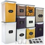 Airtight Food Storage Containers 10 Pack Large Tall Black Verones1100 Plastic. Fixed Price $59.99.