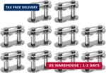 Uxcell 10pcs #40 Chain Master Connector Link Roller 1/2" Pitch Stainless Steel S. Fixed Price $24.17.