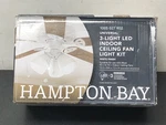 Hampton Bay 91383 3-light White Ceiling Fan Shades Led Light Kit. Fixed Price $24.15.