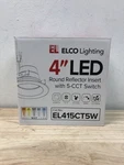 Elco El415ct5w 4" Led Reflector Recessed Trim, 8550 Lumens, 5000k, White. Fixed Price $14.85.
