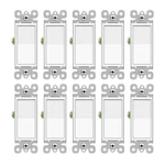 Greencycle 10 Pack Lights Switches Rocker,15 Amp Single Pole Pole,. Fixed Price $36.02.
