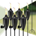 Garden Torches 6 Pack 22 Oz Metal Citronella Stake Falbawr Outside 3-prong Patio. Fixed Price $89.99.