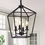 Seaside Village 76189 4 Light Chandelier Black Coastal Farmhouse Ceiling 60w E12. Fixed Price $32.49.