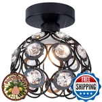 Tislyco Modern Chandelier Crystal Ceiling Hallway Light, Mini Semi Flush Mount C. Fixed Price $45.56.