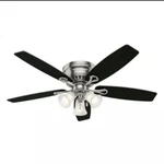 Hunter Oakhurst 52 Inch. Led Low Profile Ceiling Fan, Brushed Nickel. Fixed Price $95.00.