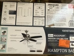 Hampton Bay Rockport 52 In. Indoor Led Brushed Nickel Ceiling Fan 1001673208. Fixed Price $74.99.