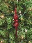 Wizardi Red Elongated Finial Glass Christmas Ornament F07m7-1-lh76-23215. Fixed Price $23.07.