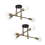 Garwarm 2 Pack 4-light Industrial Semi Flush Mount Sputnik Ceiling Light Fixture. Fixed Price $75.95.